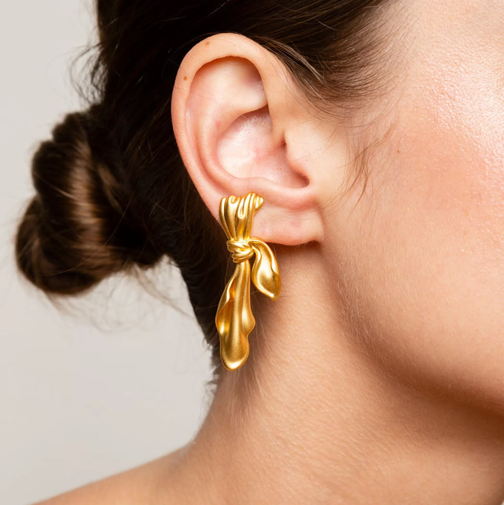 Flash Sale Gilded Cloth Earrings (Gold) Earrings