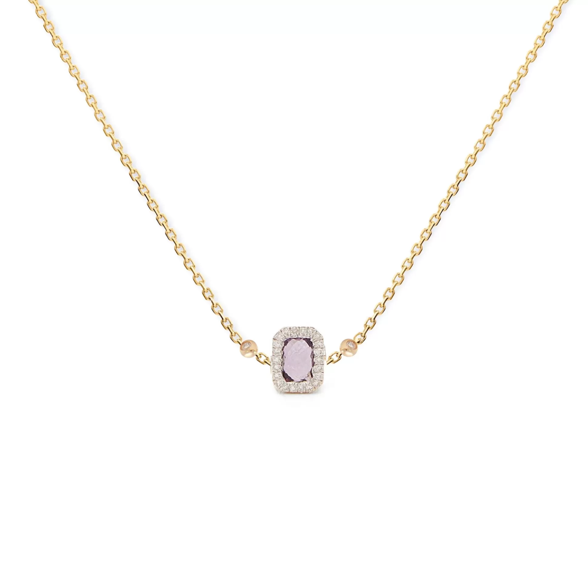 Cheap Square Amethyst Necklace Necklaces