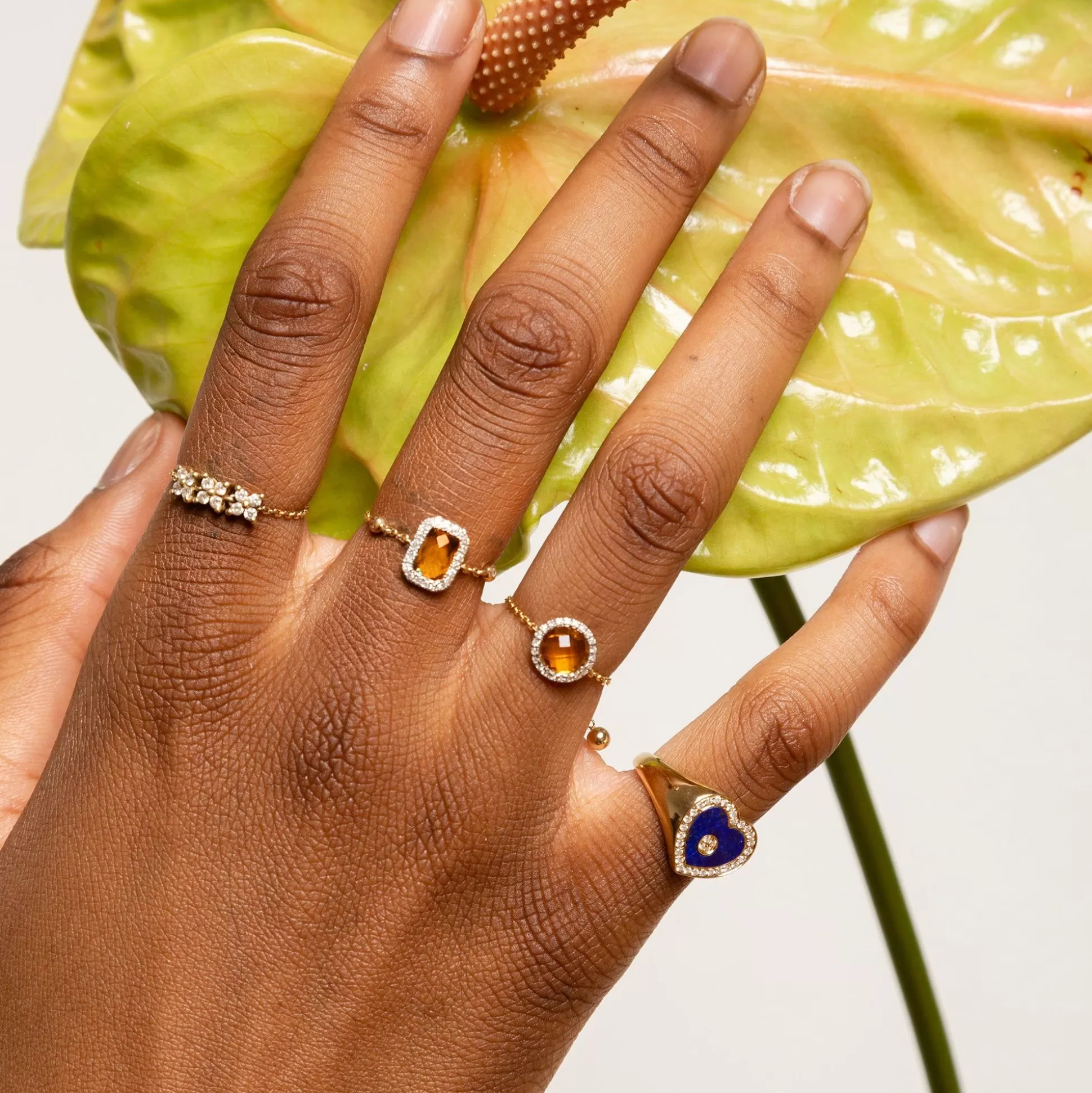 Discount Square Citrine Ring Rings