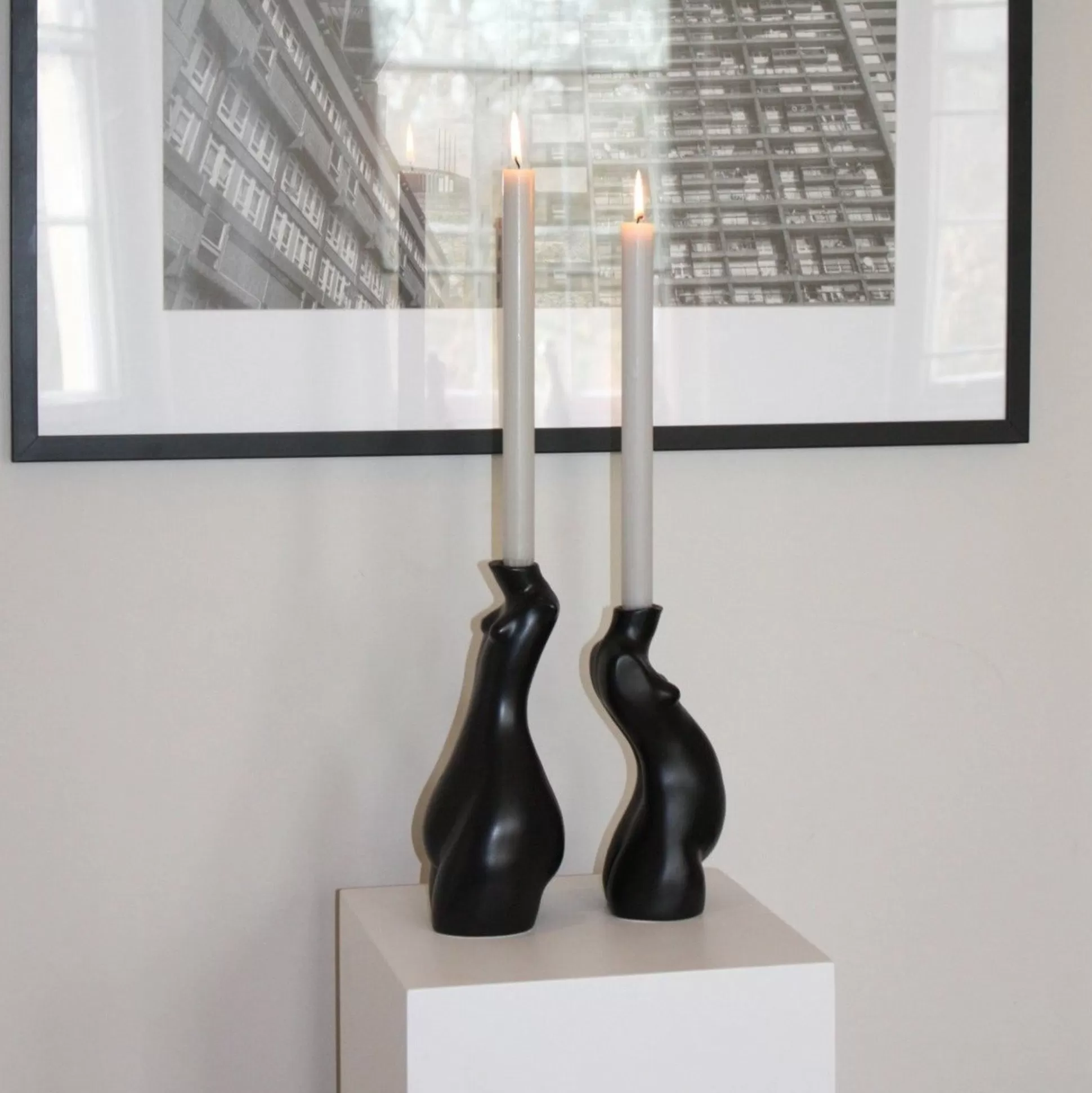 Flash Sale Tit For Tat Candlestick Tall (Black) Home